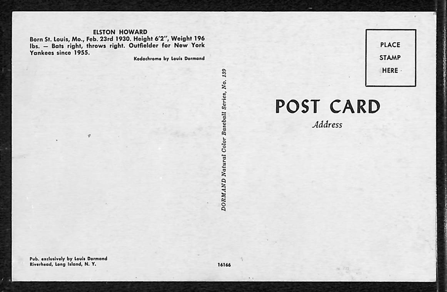 1953-55 Dormand Postcard Elston Howard (Autographed by Howard)