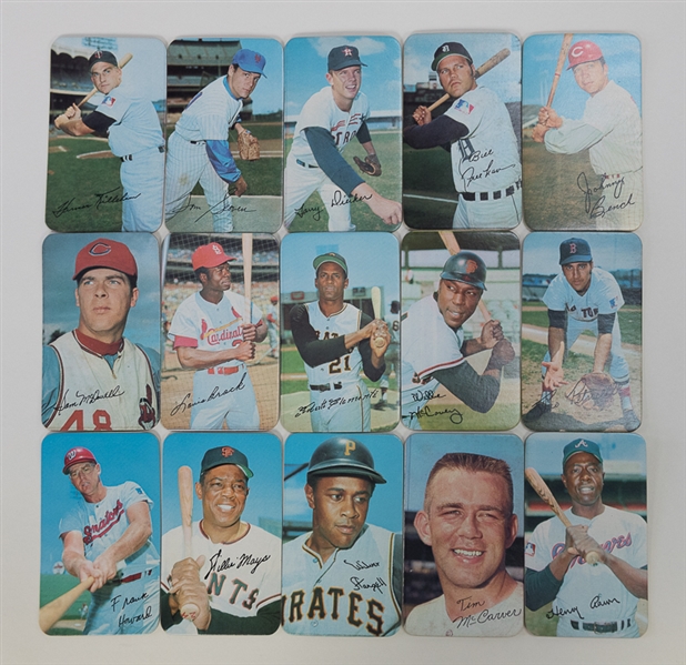 1970 Topps Super Baseball Partial Set (27 of 42 cards) w/ an Original Wrapper