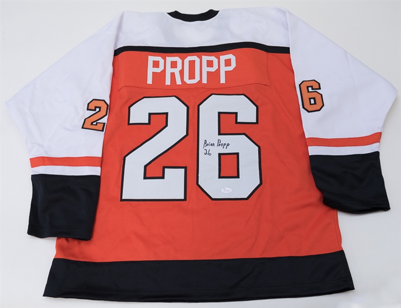 Brian Propp (Post-Stroke) Signed Philadelphia Flyers Style Jersey (JSA Witness COA)