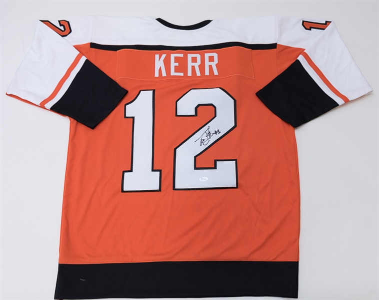 Tim Kerr Signed Philadelphia Flyers Style Jersey (JSA COA)
