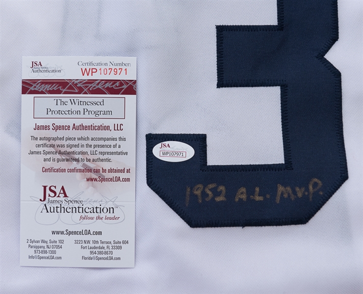 Bobby Shantz Signed Philadelphia A's Style Jersey (JSA COA) with 1952 AL MVP Inscription