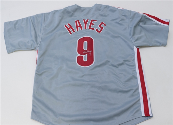 Von Hayes Autographed Phillies Style Jersey - The Phillies Traded 5 Players for Von