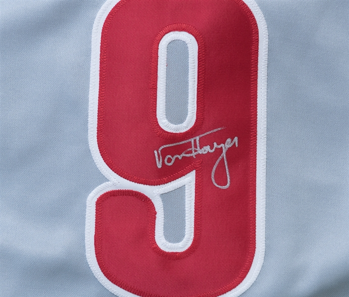 Von Hayes Autographed Phillies Style Jersey - The Phillies Traded 5 Players for Von