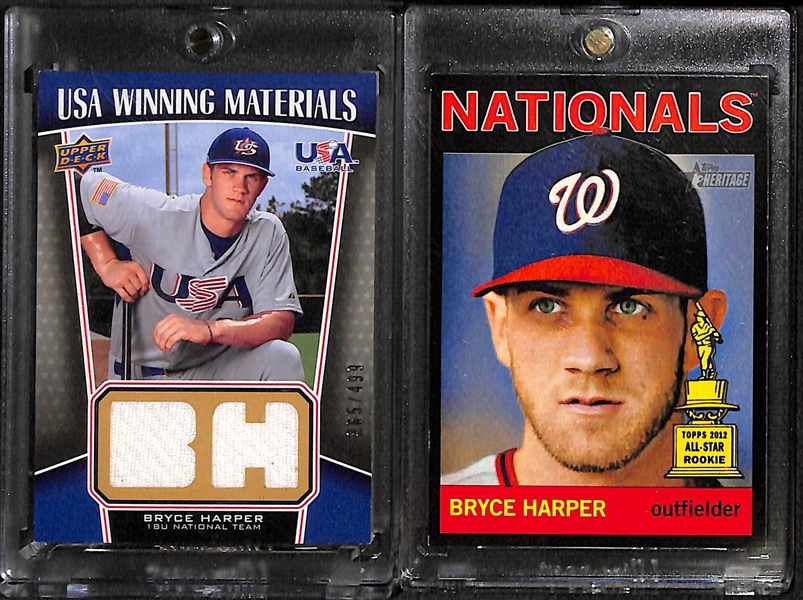 Lot Of 9 Bryce Harper Rookie/Relic/Insert Cards
