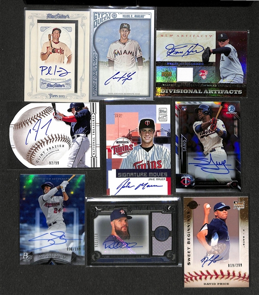 Lot Of 16 Baseball Stars Autograph Cards w. Hernandez & Price