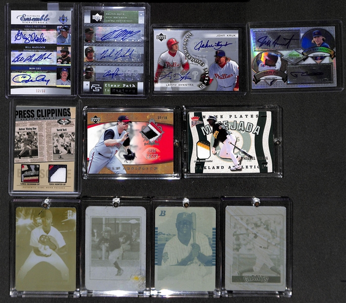 Lot Of 11 Baseball Autograph/Patch/1/1 Cards w. Graig Nettles