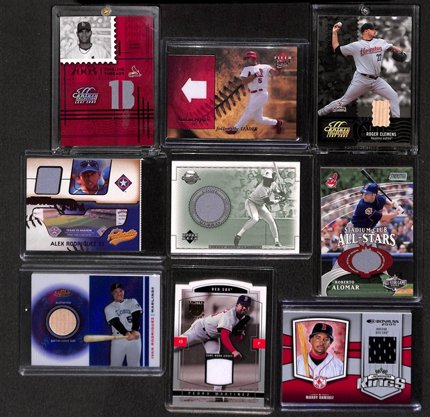 Lot Of 52 Baseball Relic Cards w. Pujols & Clemens