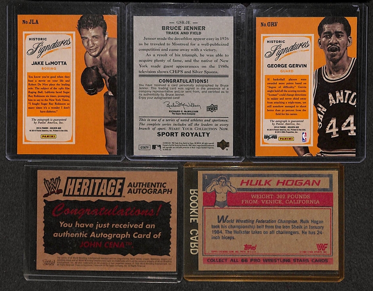  Lot of 21 Sports and Entertainment Autograph/Relic/Rookie Cards w. Jake LaMotta