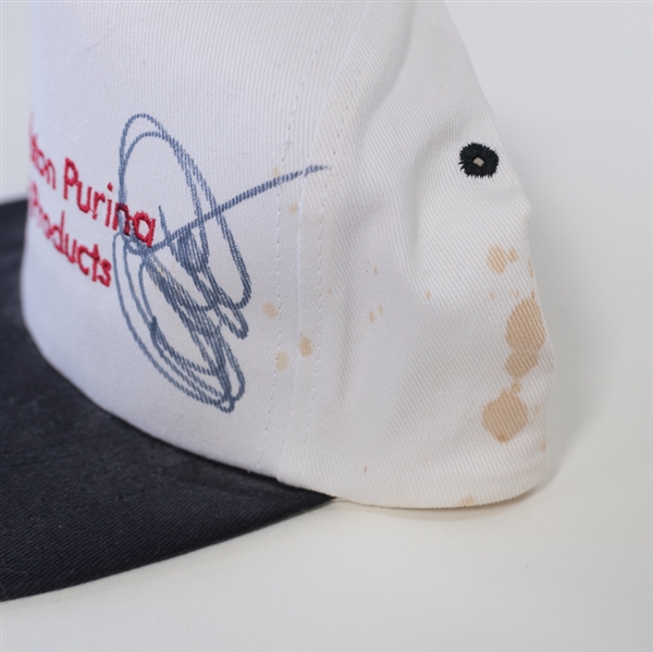 Dale Earnhardt Sr & Rusty Wallace Signed Purina Hat - JSA