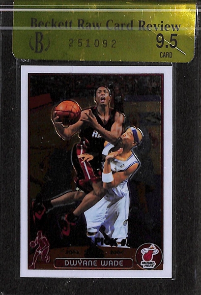 2003-04 Basketball Sets Inc. Topps Chrome and Upper Deck w/ Topps Chrome Lebron BGS 9 and Wade BGS 9.5