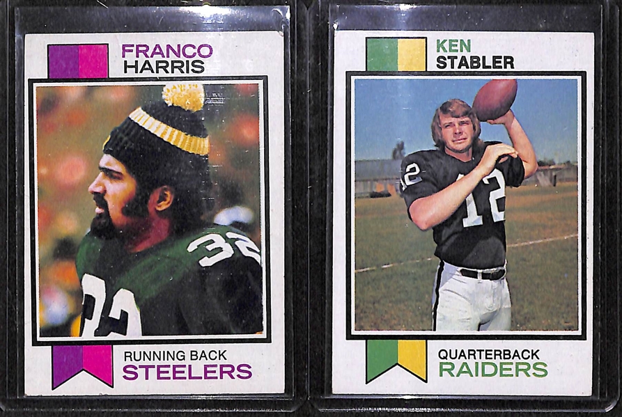 Complete 1973 Topps Football Set w/ Franco Harris and Ken Stabler Rookies