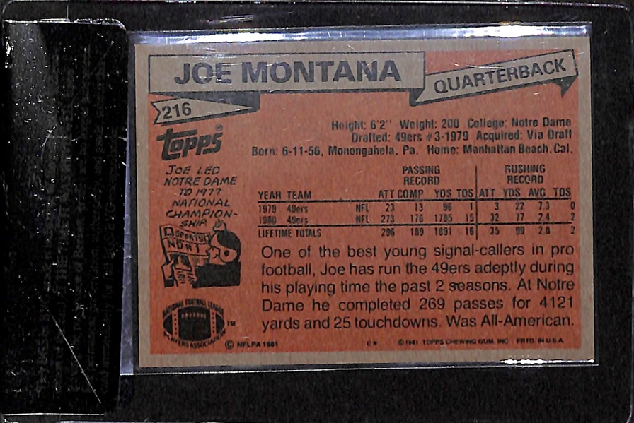 1981 Topps Football Complete Set with Joe Montana Rookie (Beckett Raw Graded BGS 6.5)