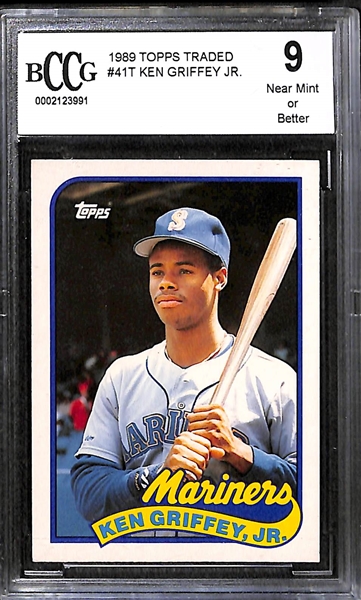 Lot of 18 Graded/Slabbed Sports Cards Inc. Griffey Jr. Rookies, Michael Jordan  insert, and Boggs Autograph