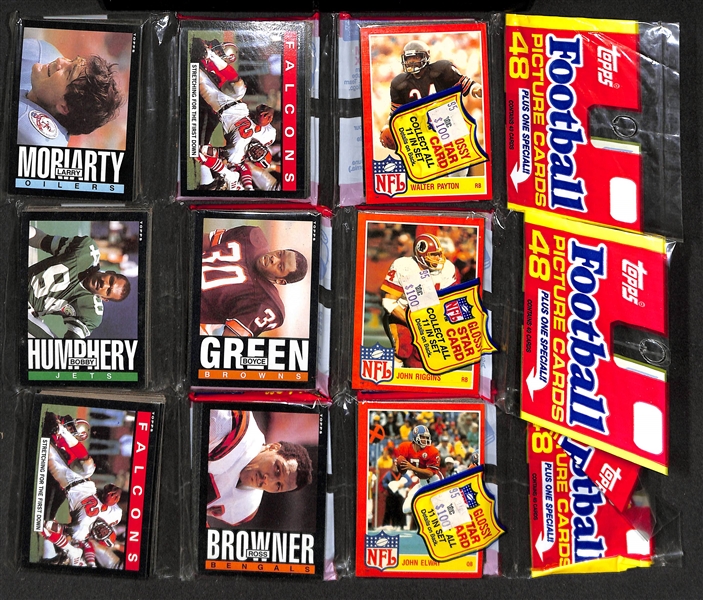 Lot of 18 Unopened Topps 1985 Football Rack Packs - 18 packs with 48 Cards/Pack