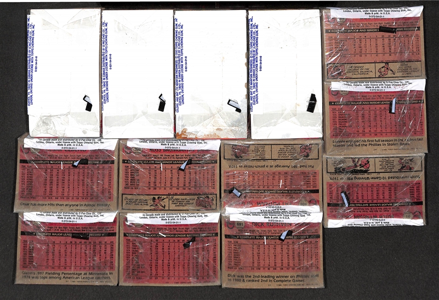 Lot of (13) Topps 1981 Baseball Cello Packs - Includes (13) packs of 28 cards