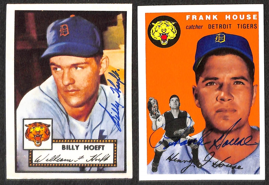 Lot of 19 Tigers and White Sox Autographed 1952/1954 Topps Archives Cards w/ Pesky, Boone, Trucks, Fain, Kretlow, +
