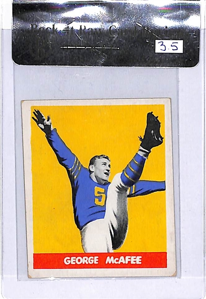 1948 Leaf Football Rare Gorgeous George McAfee Rookie Short Print BVG 3.5 (Card # 19 B)