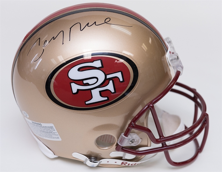 Jerry Rice Autographed Full-Size San Francisco 49ers Riddell Helmet - Certified Authentic by Jerry Rice Authenticated