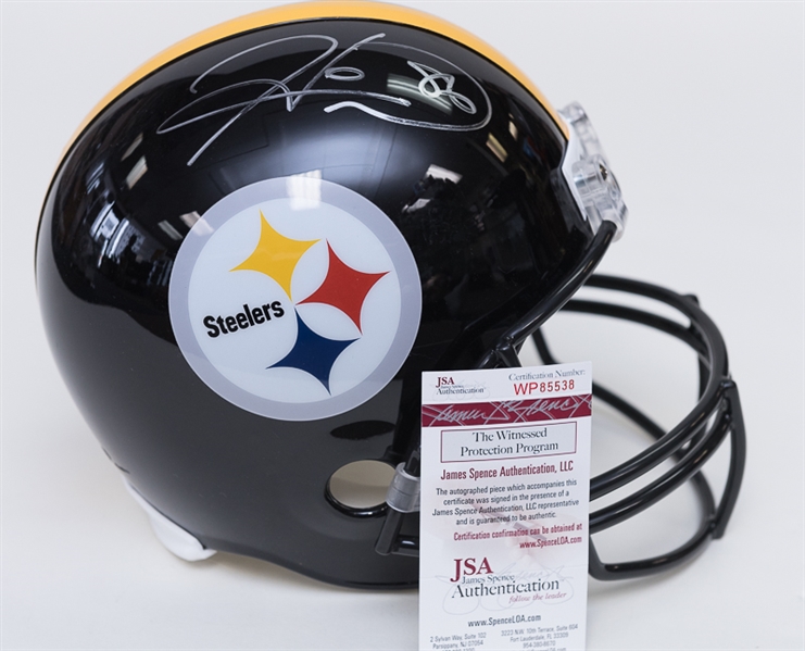 Hines Ward Autographed Full-Size Pittsburgh Steelers Replica Helmet - JSA