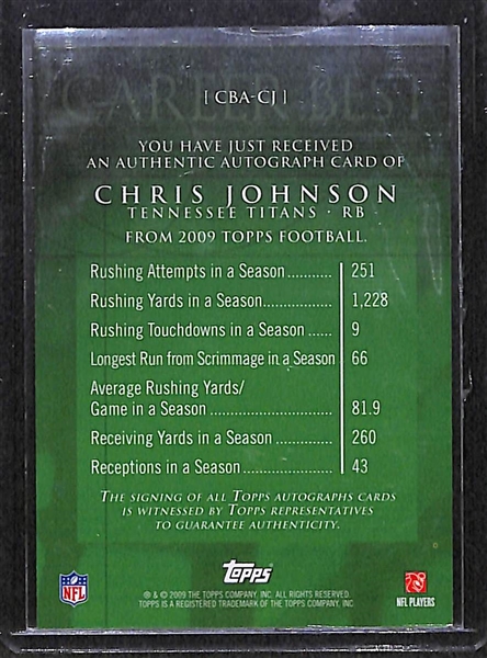 Lot Of 100 Football Autograph Cards w. Chris Johnson
