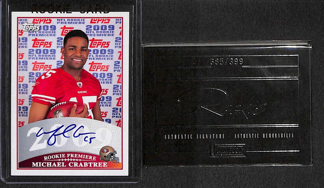 Lot Of 190 Football Autograph Cards w. Michael Crabtree