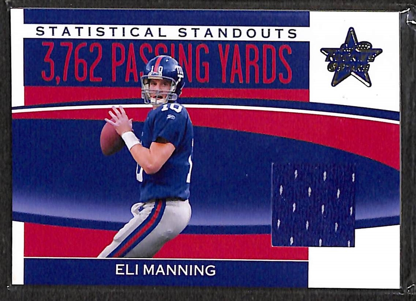 Lot Of 190 Football Relic Cards w. Eli Manning