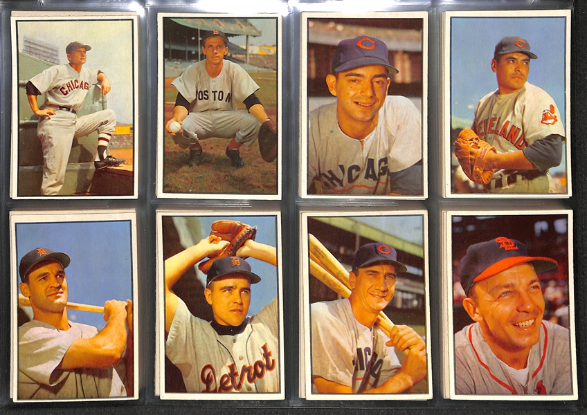 Lot Of 112 Different 1953 Bowman Color Baseball Cards & 15 B&W 