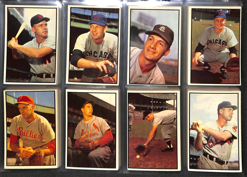 Lot Of 112 Different 1953 Bowman Color Baseball Cards & 15 B&W 