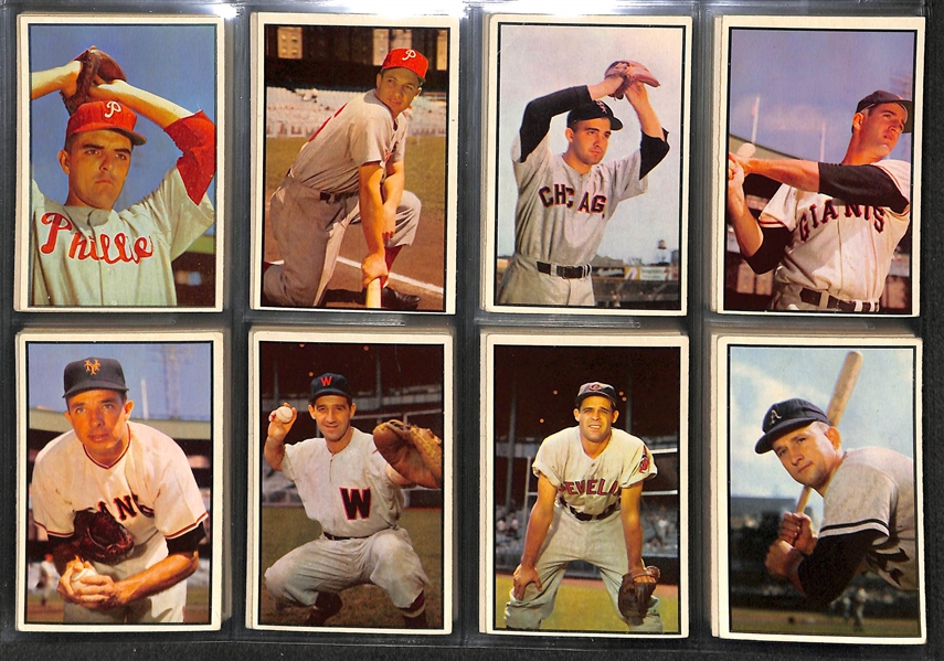 Lot Of 68 Assorted 1953 Bowman Color Baseball Cards w. Doby