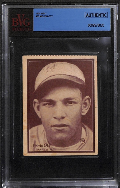 Lot of 4 - 1931 W517 w. Babe Ruth Portrait - BVG Authentic