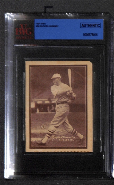 Lot of 4 - 1931 W517 #38 Rogers Hornsby Cards - BVG Authentic