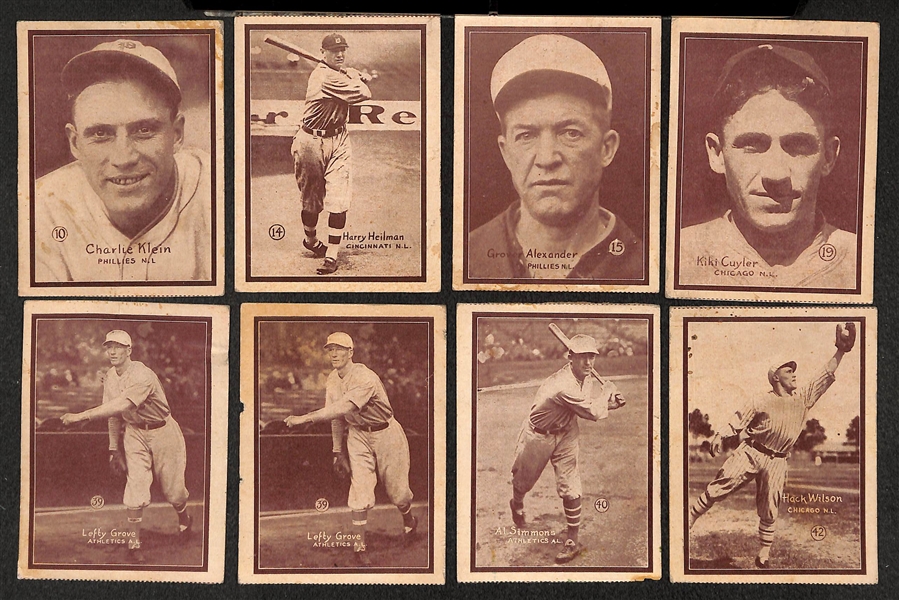 Lot of 29 Assorted 1931 W517 Cards w. Chuck Klein
