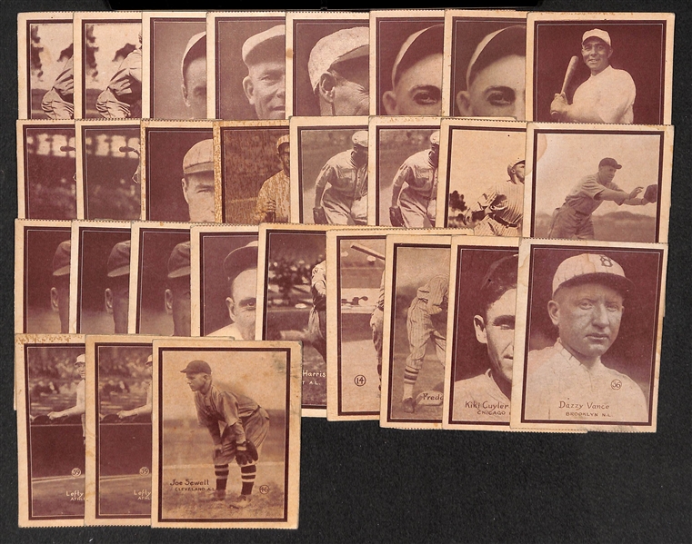 Lot of 28 Assorted 1931 W517 Cards w. Chuck Klein