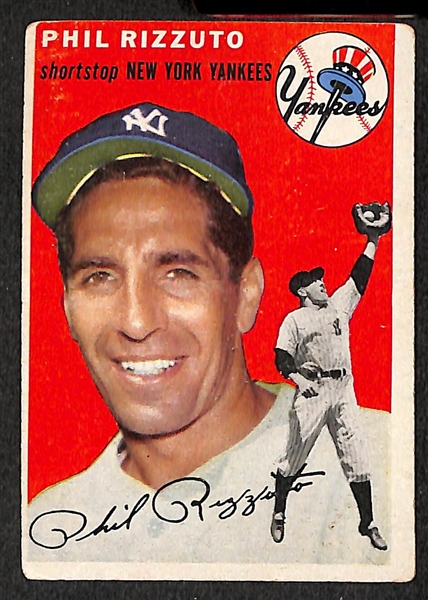 Lot of 19 - 1953 Topps Baseball Cards & 1 - 1954 Topps Phil Rizzuto Card