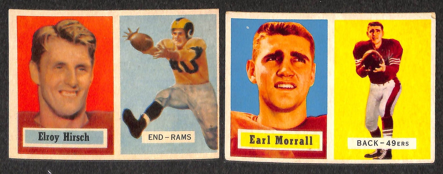 Lot of 96 Different 1957 Topps Football Cards w. Lenny Moore