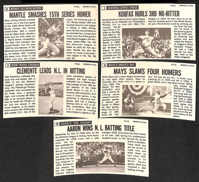 Complete 1964 Topps Giant Set of 60 Cards in EX+ to NM Condition