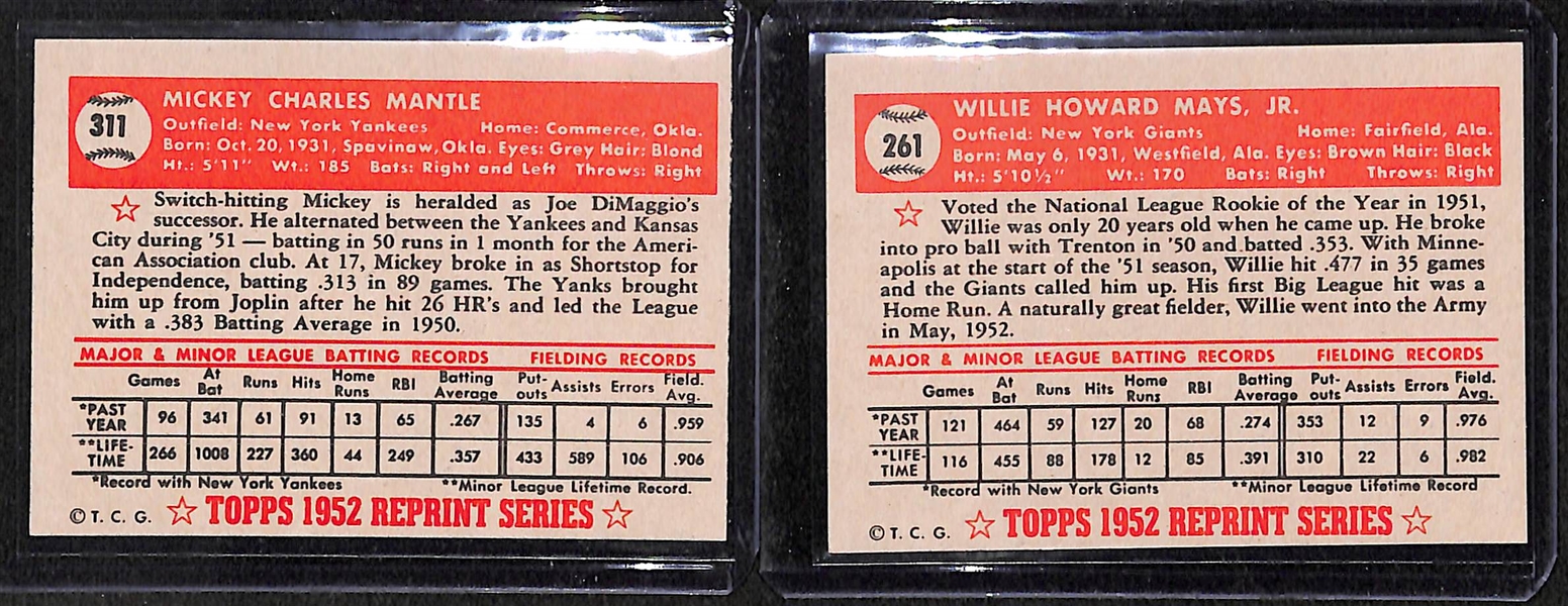 1952 Topps Complete Reprint Set (402 cards) inc. Mantle, Mays, Berra, Robinson (made in 1983)