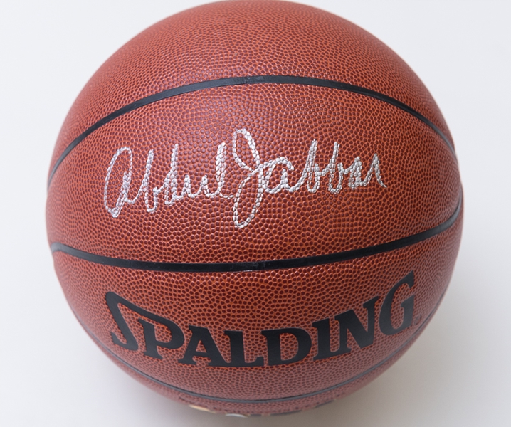 Kareem Abdul Jabbar Autographed Spalding Indoor/Outdoor NBA Basketball - PSA/DNA