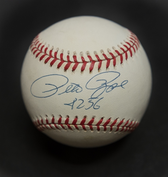 Pete Rose Signed Baseball and 8x10 Photo (Both Include JSA COAs)