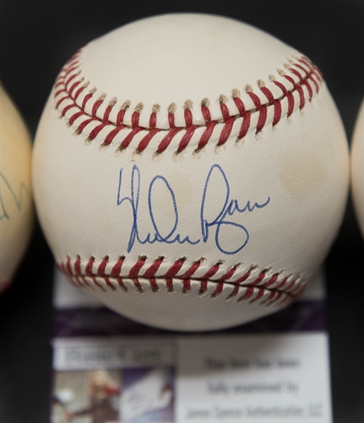 Nolan Ryan (JSA) and (2) Brooks Robinson Autographed Official MLB Baseballs (JSA COAs)