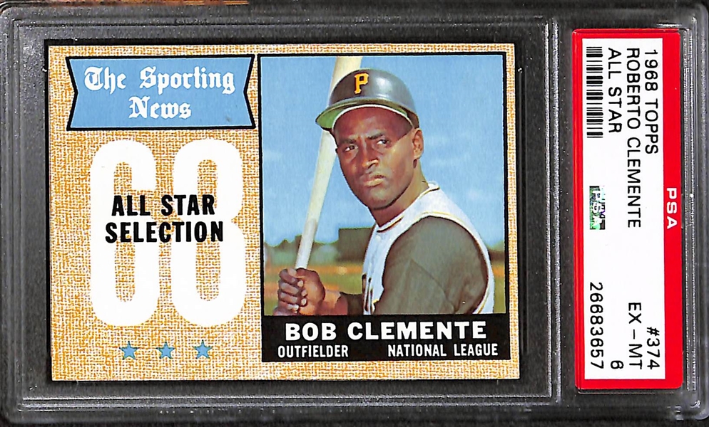 (11) Card 1960s Star/HOF PSA Graded Lot w/ Clemente, Yaz, McCovey, Gibson, +