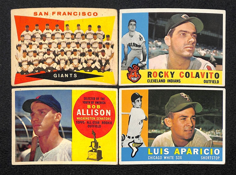 Lot of Over 300 Vintage Cards - 1960 and 1961 Topps Baseball Cards w/ Mantle and Mays