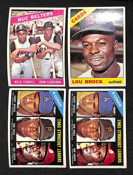 1966 Topps Baseball Card Lot - Over 450 Cards inc. Grant Jackson Rookie , Ford, Gibson