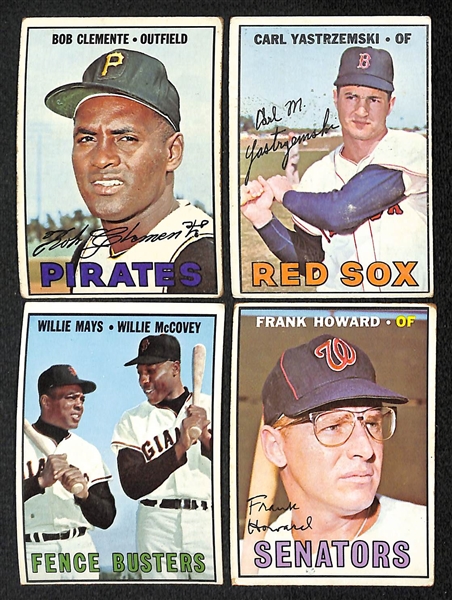1967 Topps Baseball Card Lot - Over 500 Cards inc. Clemente, Mays, Banks