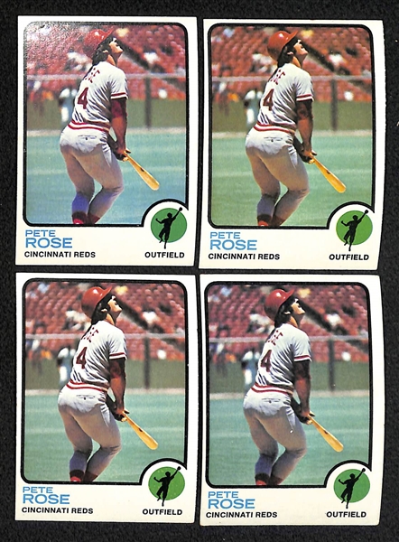 Lot of 30 Vintage Pete Rose Baseball Cards w/ (2) 1965 Topps & (2) 1968 Topps