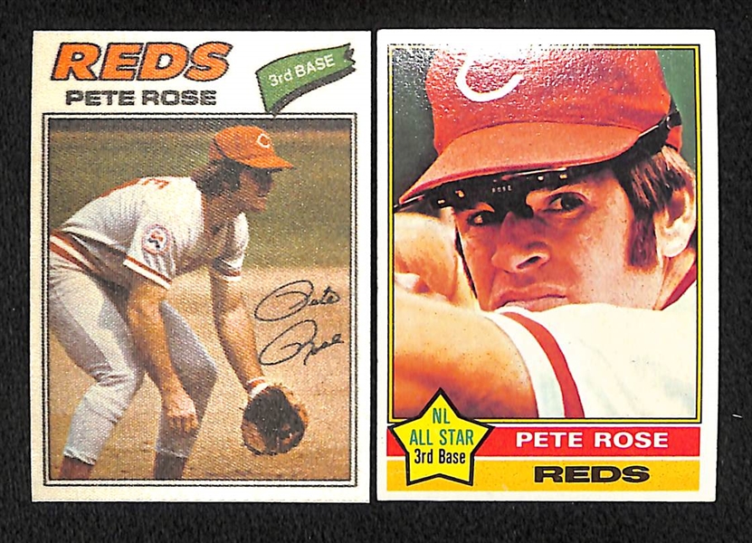 Lot of 30 Vintage Pete Rose Baseball Cards w/ (2) 1965 Topps & (2) 1968 Topps