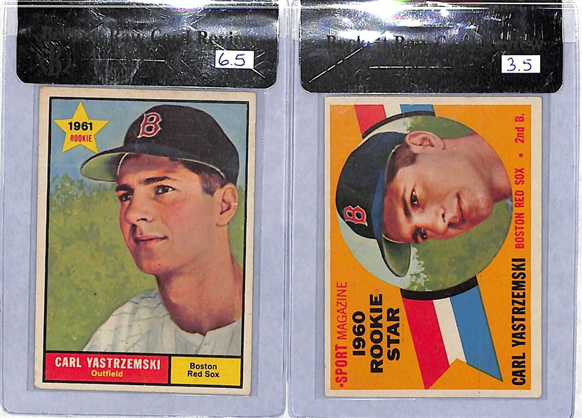 (2) Card Carl Yastrzemski Lot (1960 Topps Rookie and 1961 Topps 2nd Year)