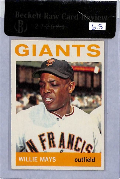 Lot of (4) 1960s Willie Mays Cards - All Beckett Raw Graded