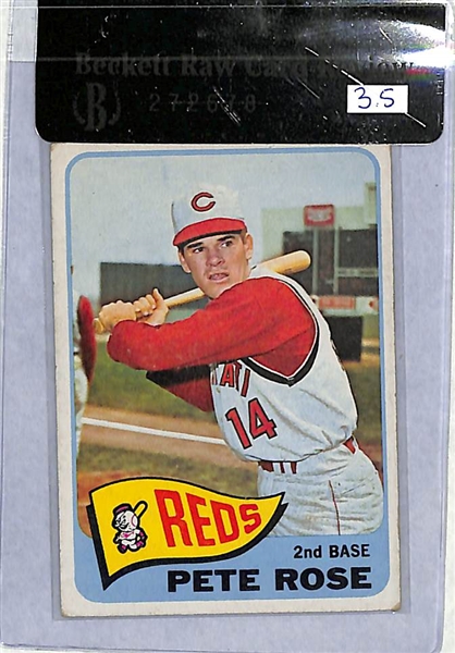 Lot of (4) 1960s Pete Rose Cards - All Beckett Raw Graded