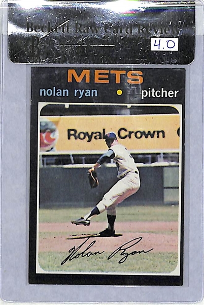 Lot of (3) 1971-1972 Topps Nolan Ryan Raw Graded Cards